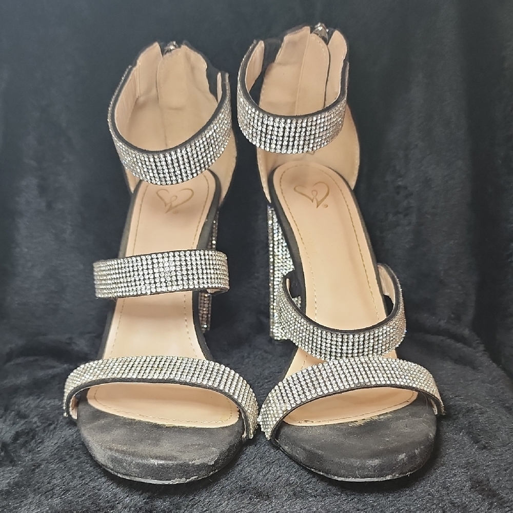 Windsor Rhinestone Strappy Heels 8